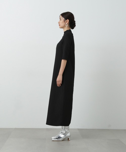 N.(N. Natural Beauty Basic)(エヌエヌナチュラルビューティーベーシック)の「◆楊柳カットロングワンピース(ワンピース・レディース・ブラウン/ブラック・MEDIUM)」の13枚目の写真