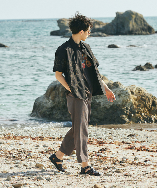 JOURNAL STANDARD relume（ジャーナルスタンダード　レリューム）の「エンブロイダリー ペイズリー 半袖シャツ（シャツ/ブラウス・メンズ・ホワイト/ライトグレー/ブラック/ボルドー・LARGE/MEDIUM）」の12枚目の写真