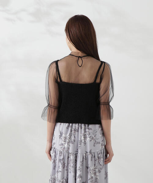 PROPORTION BODY DRESSING（プロポーションボディドレッシング）の「チュールトップス×ニットビスチェ / 1214270803（ニット/セーター・レディース・パープル/ブラック・FREE）」の19枚目の写真