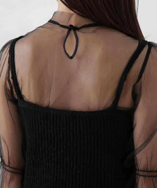 PROPORTION BODY DRESSING（プロポーションボディドレッシング）の「チュールトップス×ニットビスチェ / 1214270803（ニット/セーター・レディース・パープル/ブラック・FREE）」の20枚目の写真