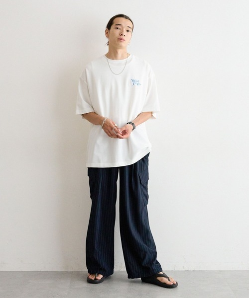 RAGEBLUE（レイジブルー）の「TRストレッチ／バギーワイドドレープカーゴパンツ（カーゴパンツ・メンズ・ブラック/ネイビー・MEDIUM/SMALL/LARGE）」の8枚目の写真