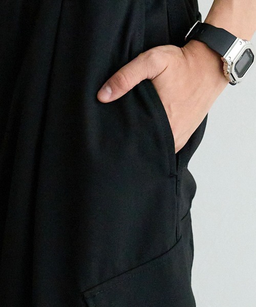 RAGEBLUE（レイジブルー）の「TRストレッチ／バギーワイドドレープカーゴパンツ（カーゴパンツ・メンズ・ブラック/ネイビー・MEDIUM/SMALL/LARGE）」の18枚目の写真