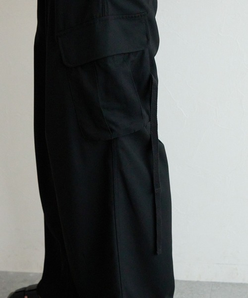 RAGEBLUE（レイジブルー）の「TRストレッチ／バギーワイドドレープカーゴパンツ（カーゴパンツ・メンズ・ブラック/ネイビー・MEDIUM/SMALL/LARGE）」の19枚目の写真