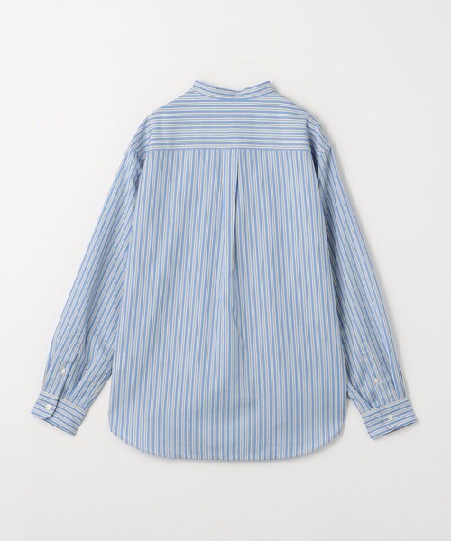 green label relaxing(グリーンレーベルリラクシング)の「ウォッシャブル ビエラ ストライプ バンドカラー 長袖 シャツ -防シワ-(シャツ/ブラウス・メンズ・ホワイト/ネイビー/ライトブルー・S/M/L/XL)」の16枚目の写真