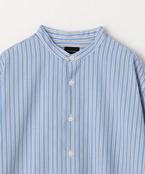 green label relaxing(グリーンレーベルリラクシング)の「ウォッシャブル ビエラ ストライプ バンドカラー 長袖 シャツ -防シワ-(シャツ/ブラウス・メンズ・ホワイト/ネイビー/ライトブルー・S/M/L/XL)」の17枚目の写真