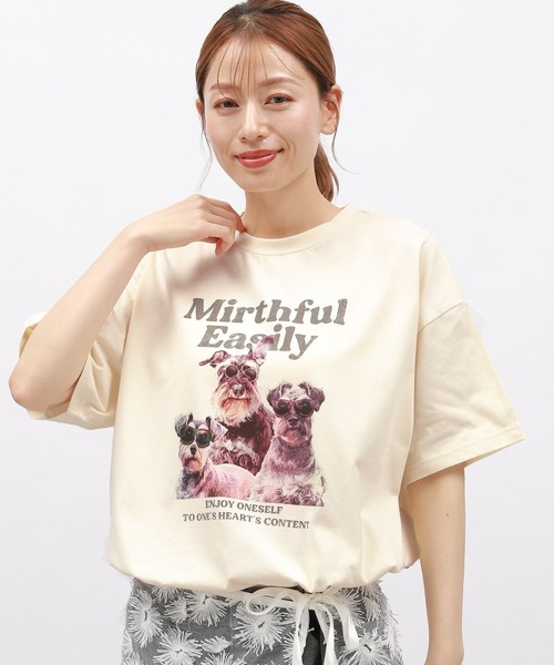 LAKOLE（ラコレ）の「アニマルプリント半袖T / 139551（Tシャツ/カットソー・レディース・レッド/グリーン/チャコール・FREE）」の2枚目の写真