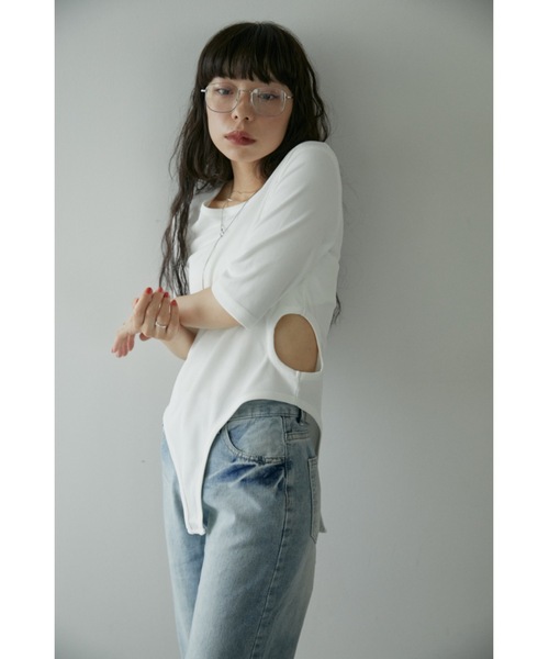 DRWCYS(ドロシーズ)の「カットアウトリブトップス(タンクトップ・レディース・グレー/ホワイト・FREE)」の7枚目の写真