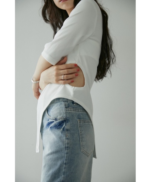 DRWCYS(ドロシーズ)の「カットアウトリブトップス(タンクトップ・レディース・グレー/ホワイト・FREE)」の10枚目の写真