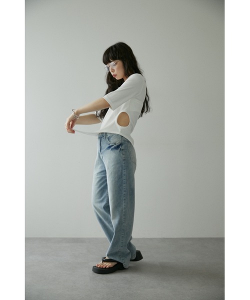 DRWCYS(ドロシーズ)の「カットアウトリブトップス(タンクトップ・レディース・グレー/ホワイト・FREE)」の6枚目の写真