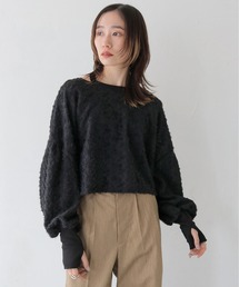 【CLEIO】シャギーレースショート丈プルオーバー/SHAGGY LACE SHORT PULLOVER/980-12614