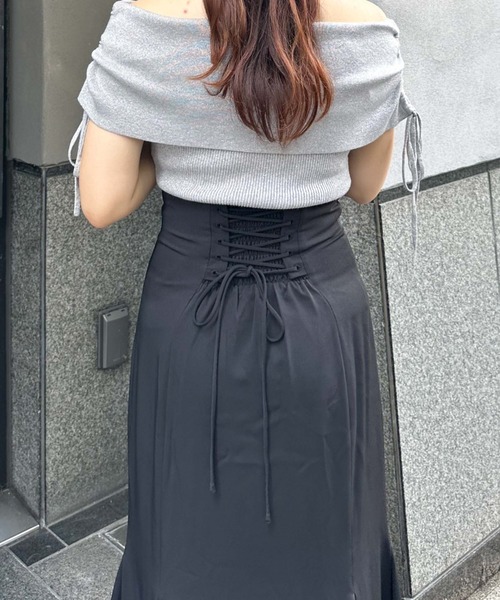 archives（アルシーヴ）の「スタイルＵＰタックプリーツマーメイドスカート（スカート・レディース・ブラウン/ブラック/アイボリー・MEDIUM）」の20枚目の写真