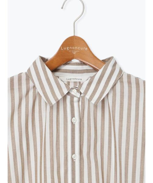 Lugnoncure（ルノンキュール）の「ゴム袖レギュラーシャツ（シャツ/ブラウス・レディース・オフホワイト/ネイビー/ベージュ・F）」の15枚目の写真