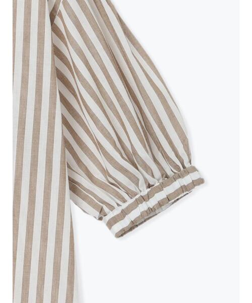 Lugnoncure（ルノンキュール）の「ゴム袖レギュラーシャツ（シャツ/ブラウス・レディース・オフホワイト/ネイビー/ベージュ・F）」の14枚目の写真