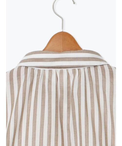 Lugnoncure（ルノンキュール）の「ゴム袖レギュラーシャツ（シャツ/ブラウス・レディース・オフホワイト/ネイビー/ベージュ・F）」の12枚目の写真