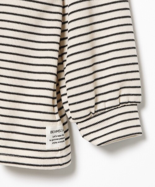 BEAMS mini(ビームスミニ)の「ボーダー フラワー フリル襟 プルオーバー 2024FW(90~150cm)(Tシャツ/カットソー・キッズ・ブラック/ホワイト系その他5・100/150/140/130/110/90/120)」の4枚目の写真