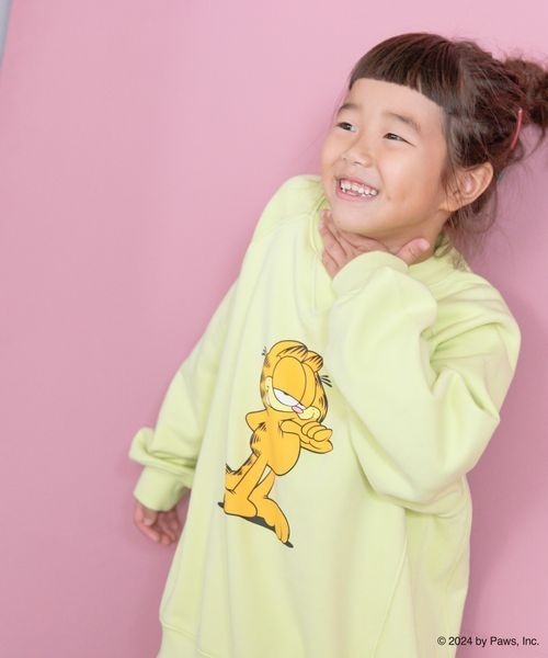 LOWRYS FARM（ローリーズファーム）の「ＧＡＲＦＩＥＬＤＢＩＧウラケ　142355（スウェット・キッズ・グレー/チャコールグレー/イエロー・110cm/120cm/130cm/140cm/150cm）」の17枚目の写真