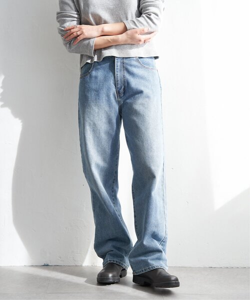 VENCEEXCHANGE（ヴァンスエクスチェンジ）の「12ozデニムローライズパンツ（デニムパンツ・レディース・ライトブルー/ブラック/グレー・M）」の6枚目の写真