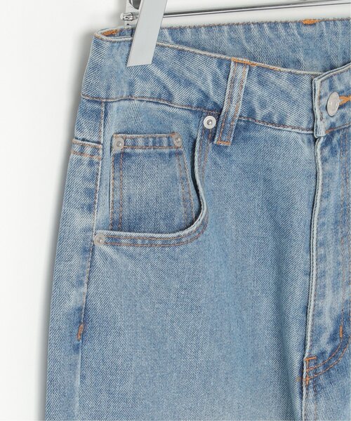 VENCEEXCHANGE（ヴァンスエクスチェンジ）の「12ozデニムローライズパンツ（デニムパンツ・レディース・ライトブルー/ブラック/グレー・M）」の10枚目の写真