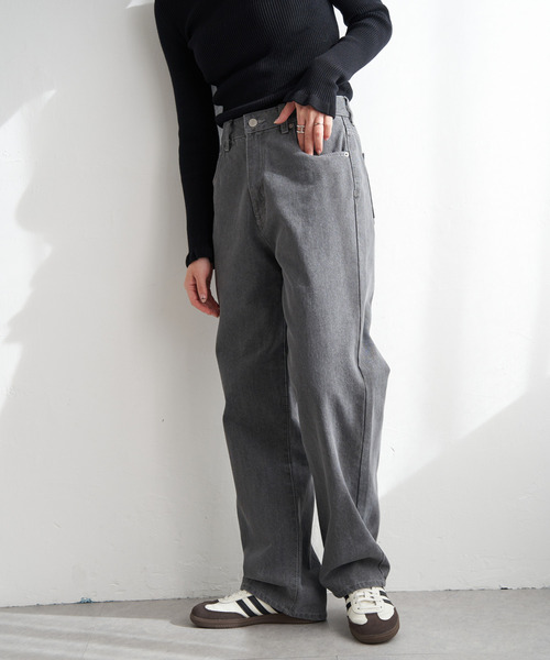 VENCEEXCHANGE（ヴァンスエクスチェンジ）の「12ozデニムローライズパンツ（デニムパンツ・レディース・ライトブルー/ブラック/グレー・M）」の16枚目の写真