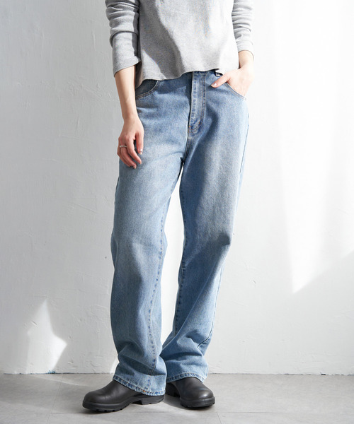 VENCEEXCHANGE（ヴァンスエクスチェンジ）の「12ozデニムローライズパンツ（デニムパンツ・レディース・ライトブルー/ブラック/グレー・M）」の21枚目の写真