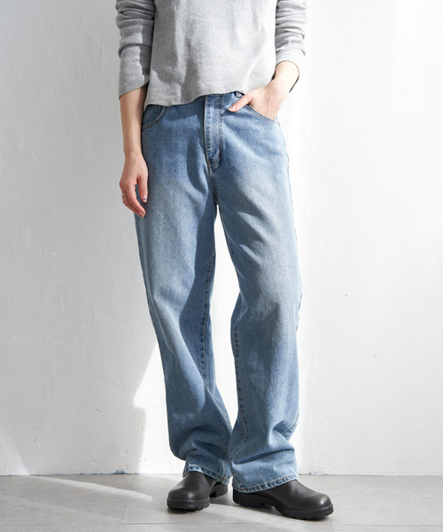 VENCEEXCHANGE（ヴァンスエクスチェンジ）の「12ozデニムローライズパンツ（デニムパンツ・レディース・ライトブルー/ブラック/グレー・M）」の22枚目の写真