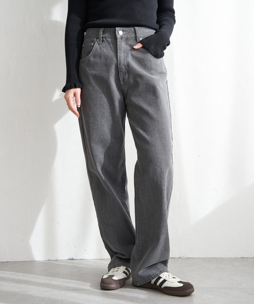 VENCEEXCHANGE（ヴァンスエクスチェンジ）の「12ozデニムローライズパンツ（デニムパンツ・レディース・ライトブルー/ブラック/グレー・M）」の14枚目の写真