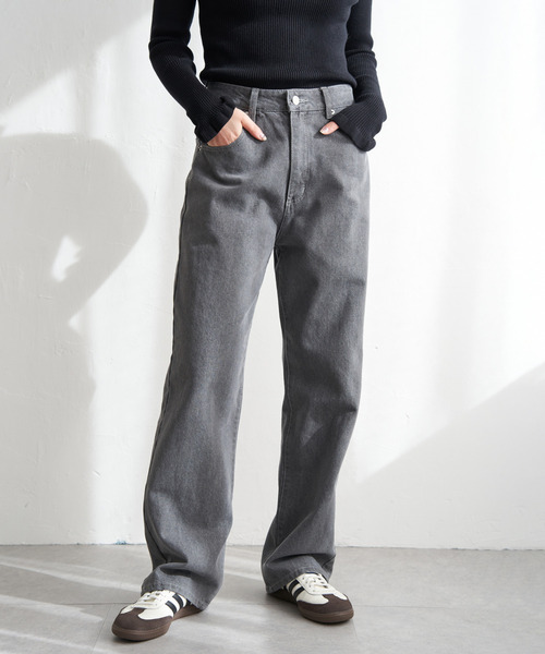 VENCEEXCHANGE（ヴァンスエクスチェンジ）の「12ozデニムローライズパンツ（デニムパンツ・レディース・ライトブルー/ブラック/グレー・M）」の15枚目の写真