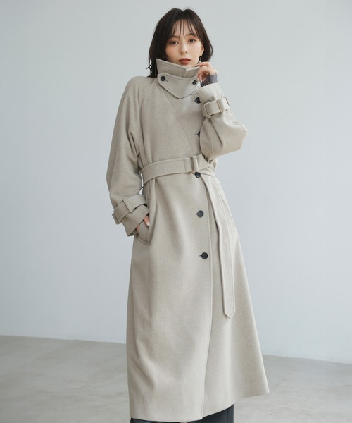 アニュアンス anuans ウールポンチョコート （ICE GREY） 安