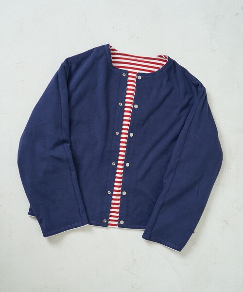 T's collection プリーツ加工 リバーシブル カーディガン◇M〜L