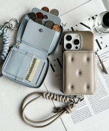 Bellezza Calma(ベレッツァカルマ)のMag Coin Case with Hand Strap マグセーフ対応 ミニ財布 ハンドストラップ(スマホグッズ)