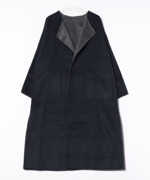 Johnbull(ジョンブル)の「JOHNBULL AL031 W FACE COAT(ダウンジャケット/コート・レディース・ネイビー/グレー・FREE)」の2枚目の写真