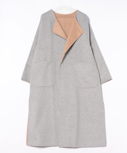 Johnbull(ジョンブル)の「JOHNBULL AL031 W FACE COAT(ダウンジャケット/コート・レディース・ネイビー/グレー・FREE)」の1枚目の写真