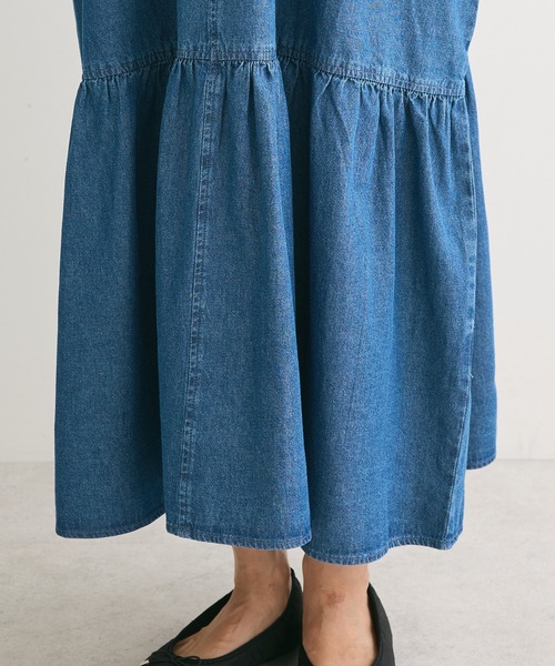 Sugar spoon（シュガースプーン）の「・SUGAR　SPOON　デニムVネックワンピース（ワンピース・レディース・ブラック/インディゴブルー・FREE）」の15枚目の写真