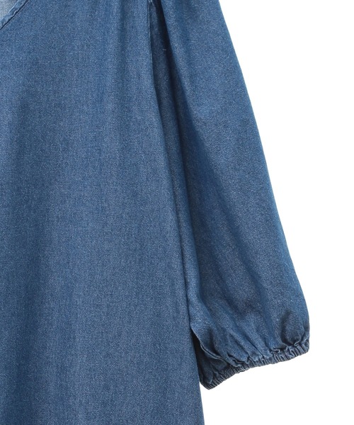 Sugar spoon（シュガースプーン）の「・SUGAR　SPOON　デニムVネックワンピース（ワンピース・レディース・ブラック/インディゴブルー・FREE）」の19枚目の写真