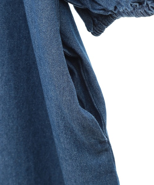 Sugar spoon（シュガースプーン）の「・SUGAR　SPOON　デニムVネックワンピース（ワンピース・レディース・ブラック/インディゴブルー・FREE）」の21枚目の写真