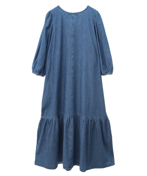 Sugar spoon（シュガースプーン）の「・SUGAR　SPOON　デニムVネックワンピース（ワンピース・レディース・ブラック/インディゴブルー・FREE）」の17枚目の写真