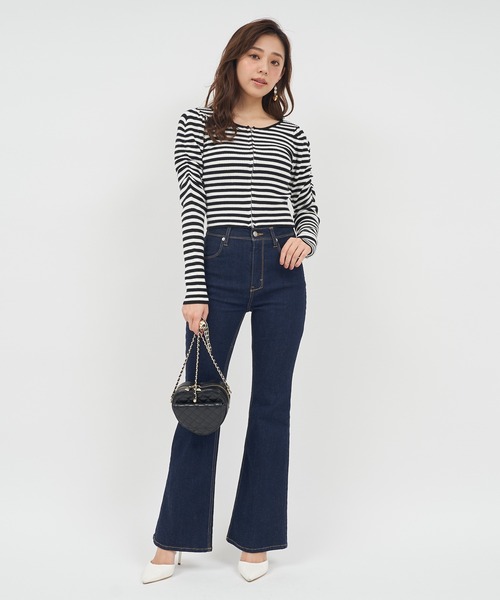 ROYAL PARTY（ロイヤルパーティー）の「ウォッシャブルZIP長袖ニットトップス（ニット/セーター・レディース・ブラック/マルチ/ボルドー/ブルー/オフホワイト・FREE）」の7枚目の写真