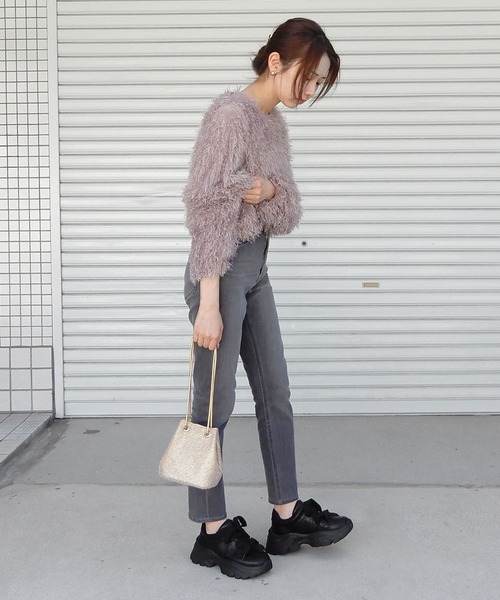 minia（ミニア）の「ダブルリボン厚底スニーカー（スニーカー・レディース・ホワイト/ブラック・M/L）」の22枚目の写真