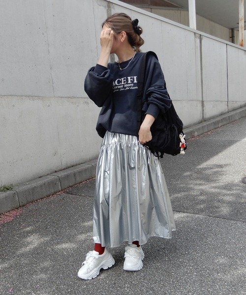 minia（ミニア）の「ダブルリボン厚底スニーカー（スニーカー・レディース・ホワイト/ブラック・M/L）」の19枚目の写真