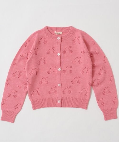 セール】チェリー柄編みカーディガン（カーディガン/ボレロ）｜Lycee