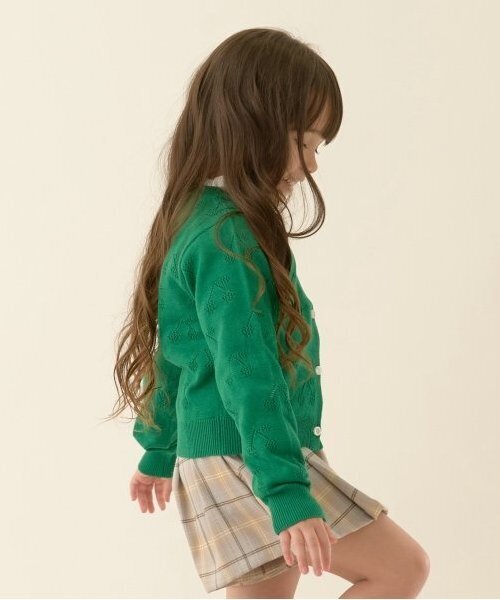 Lycee mine(リセマイン)の「チェリー柄編みカーディガン(カーディガン/ボレロ・キッズ・アイボリー/ネイビー/グリーン/ピンク・L(130-140)/M(110-120))」の17枚目の写真