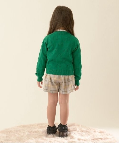 Lycee mine(リセマイン)の「チェリー柄編みカーディガン(カーディガン/ボレロ・キッズ・アイボリー/ネイビー/グリーン/ピンク・L(130-140)/M(110-120))」の18枚目の写真