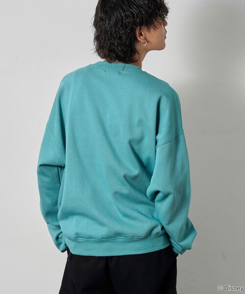 【セール】PUBLUX/パブリュクス 別注 Mickey Mouse/Posing 裏起毛スウェット/クルーネックスウェット/ミッキーマウス(限定展開)（スウェット）｜Disney（ディズニー）