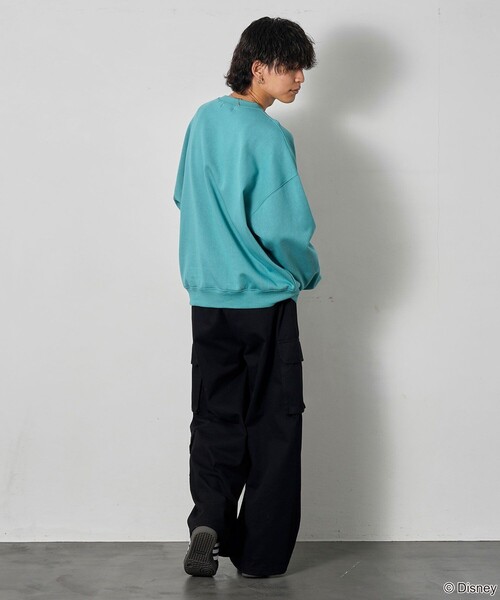 【セール】PUBLUX/パブリュクス 別注 Mickey Mouse/Posing 裏起毛スウェット/クルーネックスウェット/ミッキーマウス(限定展開)（スウェット）｜Disney（ディズニー）