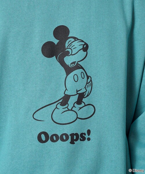 【セール】PUBLUX/パブリュクス 別注 Mickey Mouse/Posing 裏起毛スウェット/クルーネックスウェット/ミッキーマウス(限定展開)（スウェット）｜Disney（ディズニー）