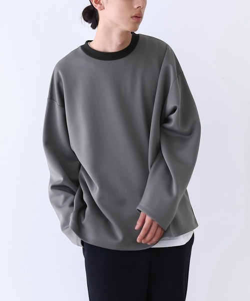 n'OrLABEL（ノアールレーベル）の「『リンガーロンT』（Tシャツ/カットソー・メンズ・グレー/ネイビー・L/M）」の3枚目の写真
