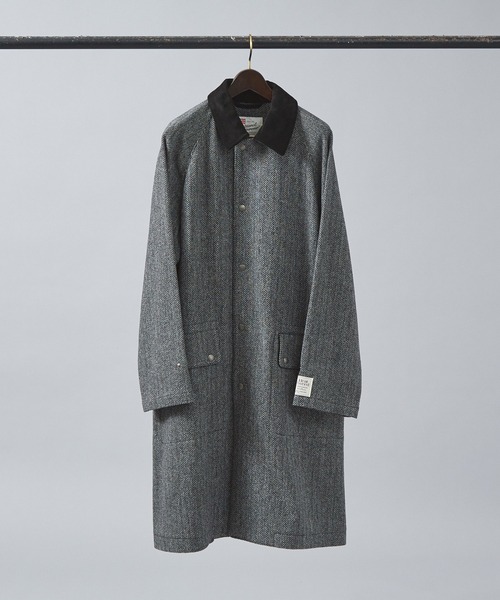 Traditional Weatherwear（トラディショナルウェザーウェア）の「【Traditional Weatherwear】NEW BARGATE / ツイード ステンカラーコート（ステンカラーコート・メンズ・ブラウン/グレー/ブラック・48/46）」の2枚目の写真