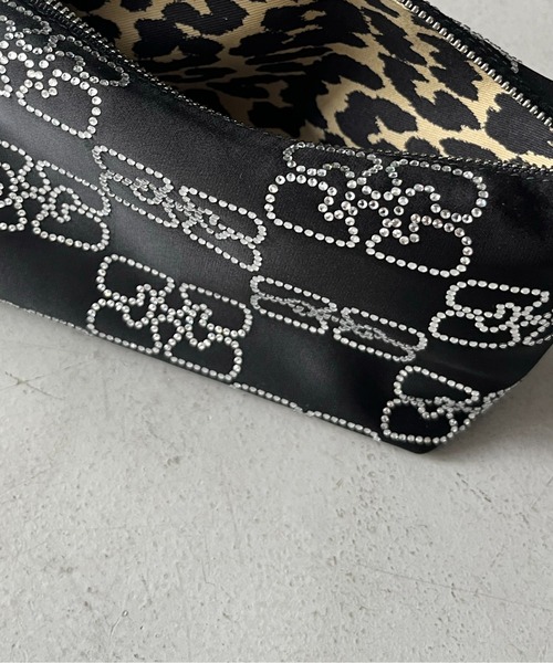 GANNI（ガニー）の「GANNI Butterfly Small Pouch Satin Sparkle 