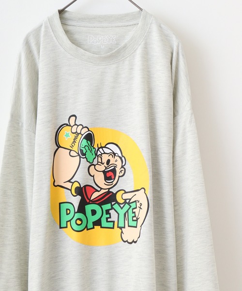 POPEYE(ポパイ)の「POPEYE oversized sweatshirt / オーバーサイズ スウェットトレーナー unisex(スウェット・メンズ・ベージュ/オートミール/ネイビー/チャコール/オフホワイト/ダークグリーン/杢グレー/ブラック・M/L/XL)」の7枚目の写真