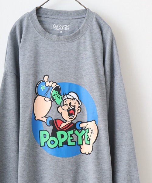 POPEYE(ポパイ)の「POPEYE oversized sweatshirt / オーバーサイズ スウェットトレーナー unisex(スウェット・メンズ・ベージュ/オートミール/ネイビー/チャコール/オフホワイト/ダークグリーン/杢グレー/ブラック・M/L/XL)」の4枚目の写真